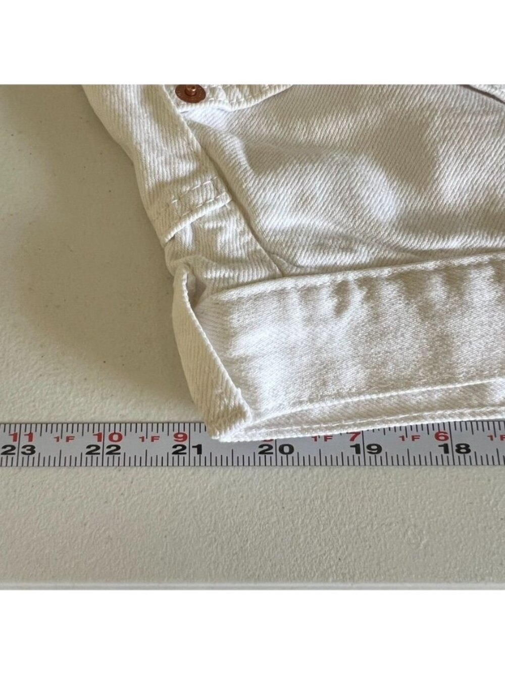 Mango White Denim Maxi Skirt Plus 3XL Raw Hem Western Boho Modest - Picture 10 of 14